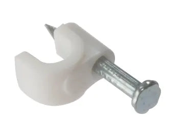 Cable Clips White Round