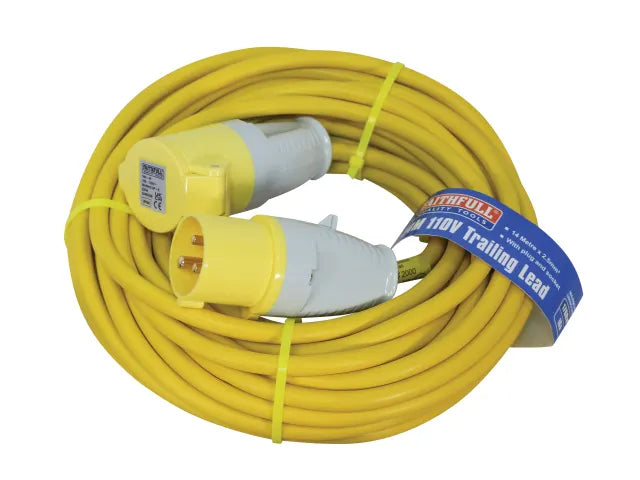 Trailing Lead 110V 2.5mm Cable 14m
