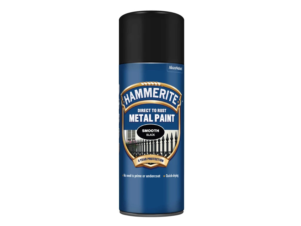 Hammerite Smooth Spray Black 400ml