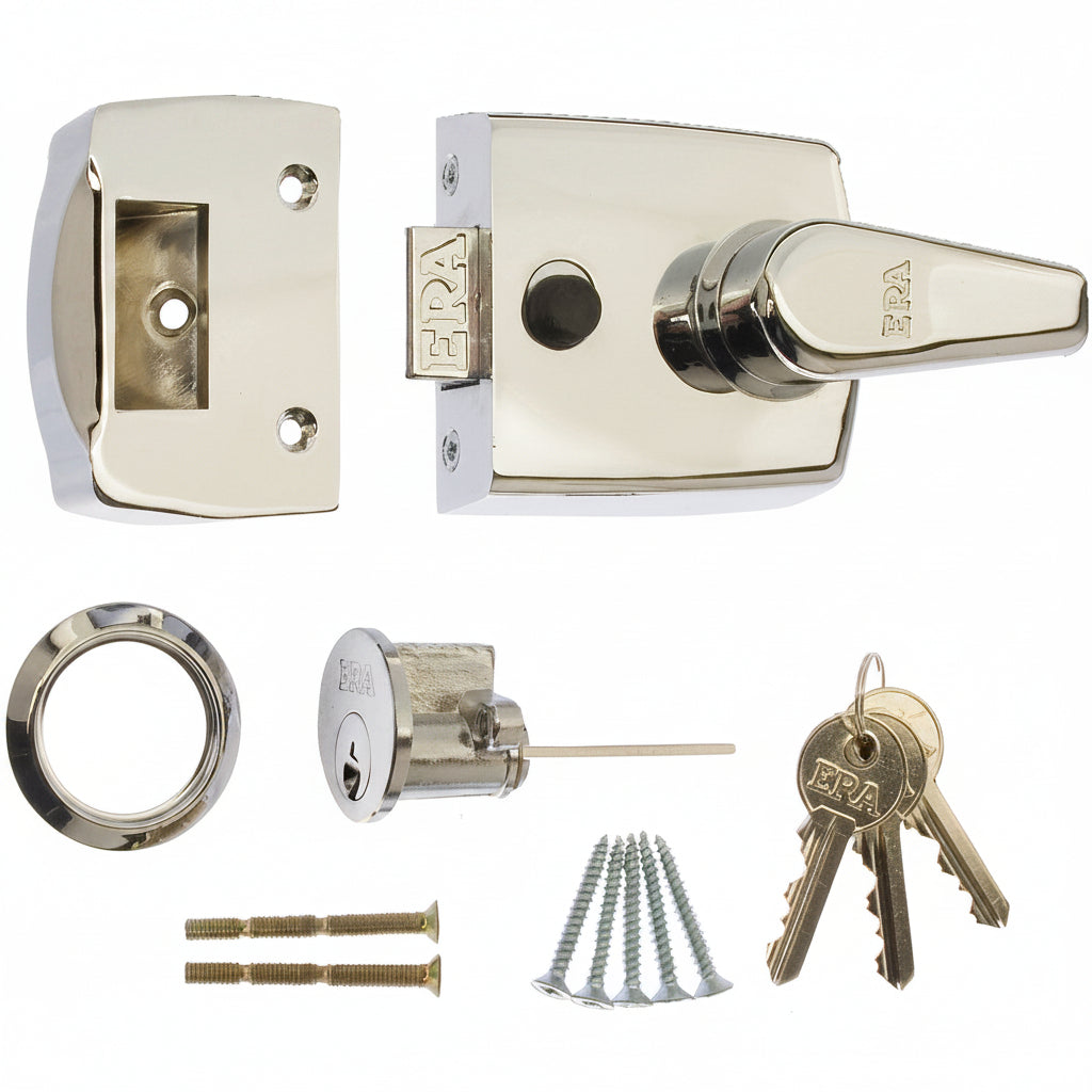 ERA Replacement Nightlatch Door Lock 60mm Polished Chrome