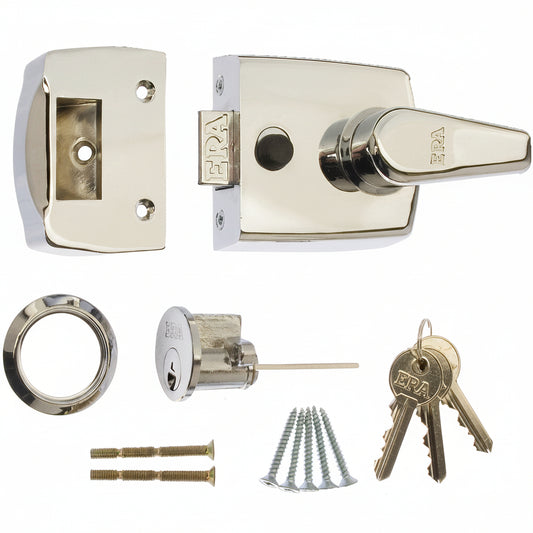 ERA Replacement Nightlatch Door Lock 60mm Polished Chrome