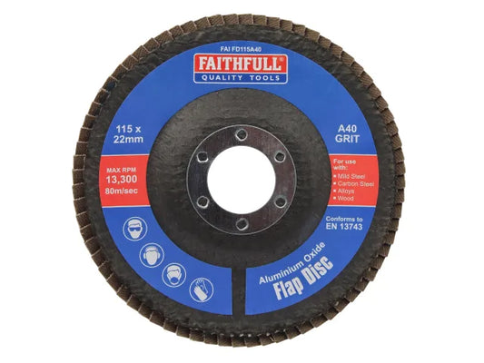 Flap Disc Aluminium Oxide 115 x 22mm