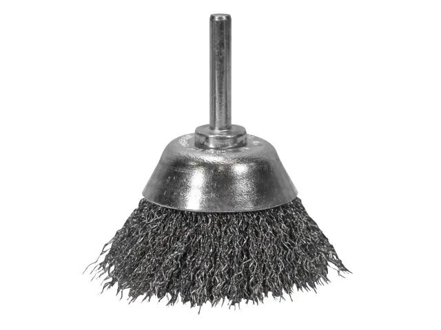 Wire Cup Brush 75mm x 6mm Shank, 0.30mm Wire