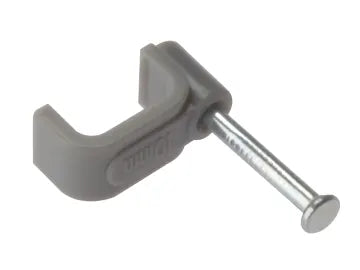 Cable Clips Gray Flat 10mm
