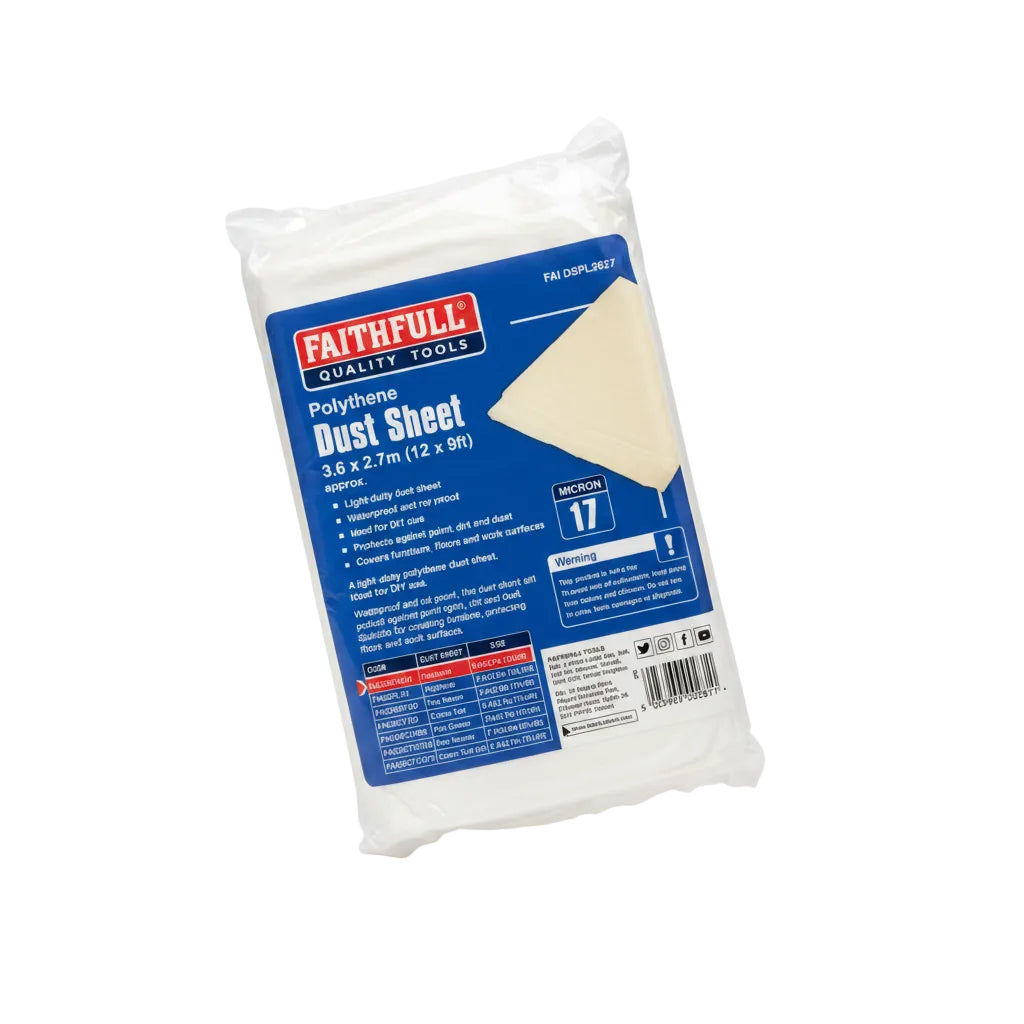 Light-Duty Polythene Dust Sheet 3.6 x 2.7m