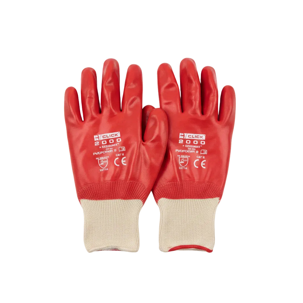 PVC Knitted Wrist Gloves Size 9