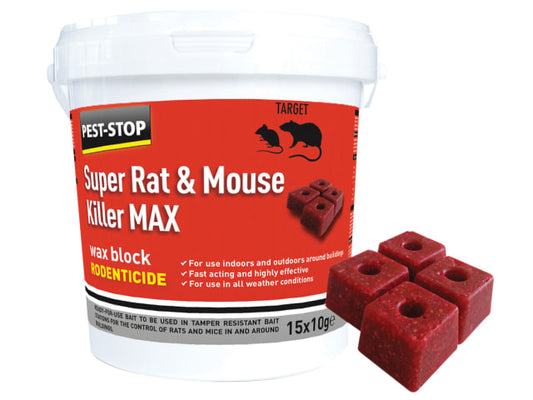 Super Rat/Mouse Killer Wax Block 15 x 10g