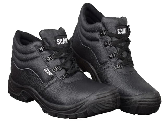 4 D-Ring Chukka Safety Boots Black