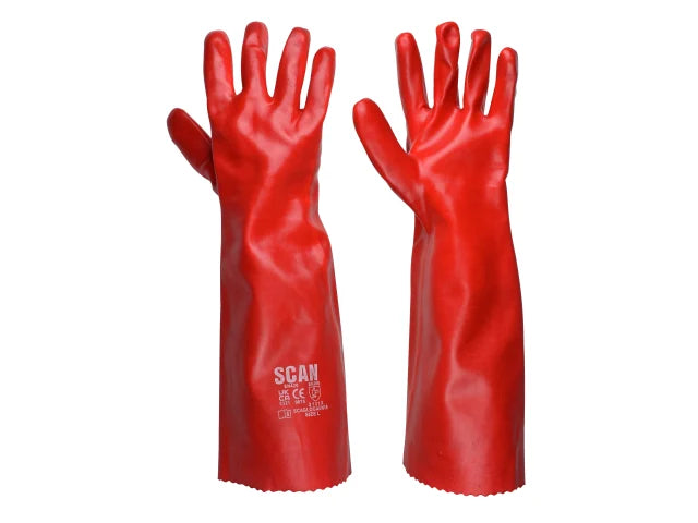 PVC Gauntlets Gloves Size 10