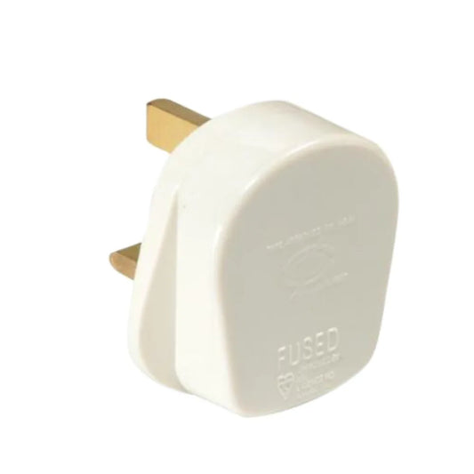 White Fused Plug 13A