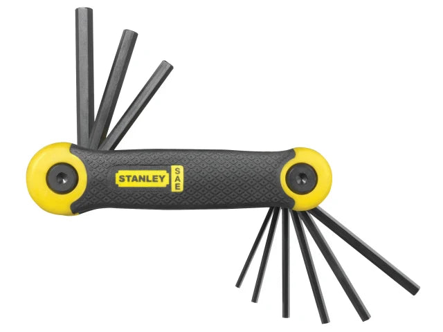 Hexagon Key Set, 9 Piece (5/64 - 1/4in), Imperial Folding