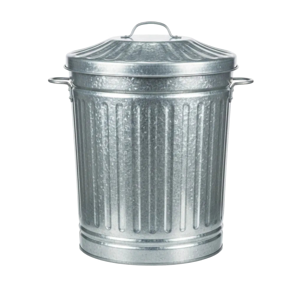 Galvanized Dustbin with Lid 94L