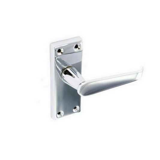 Chrome Flat Latch Handles 115mm Securit S2706