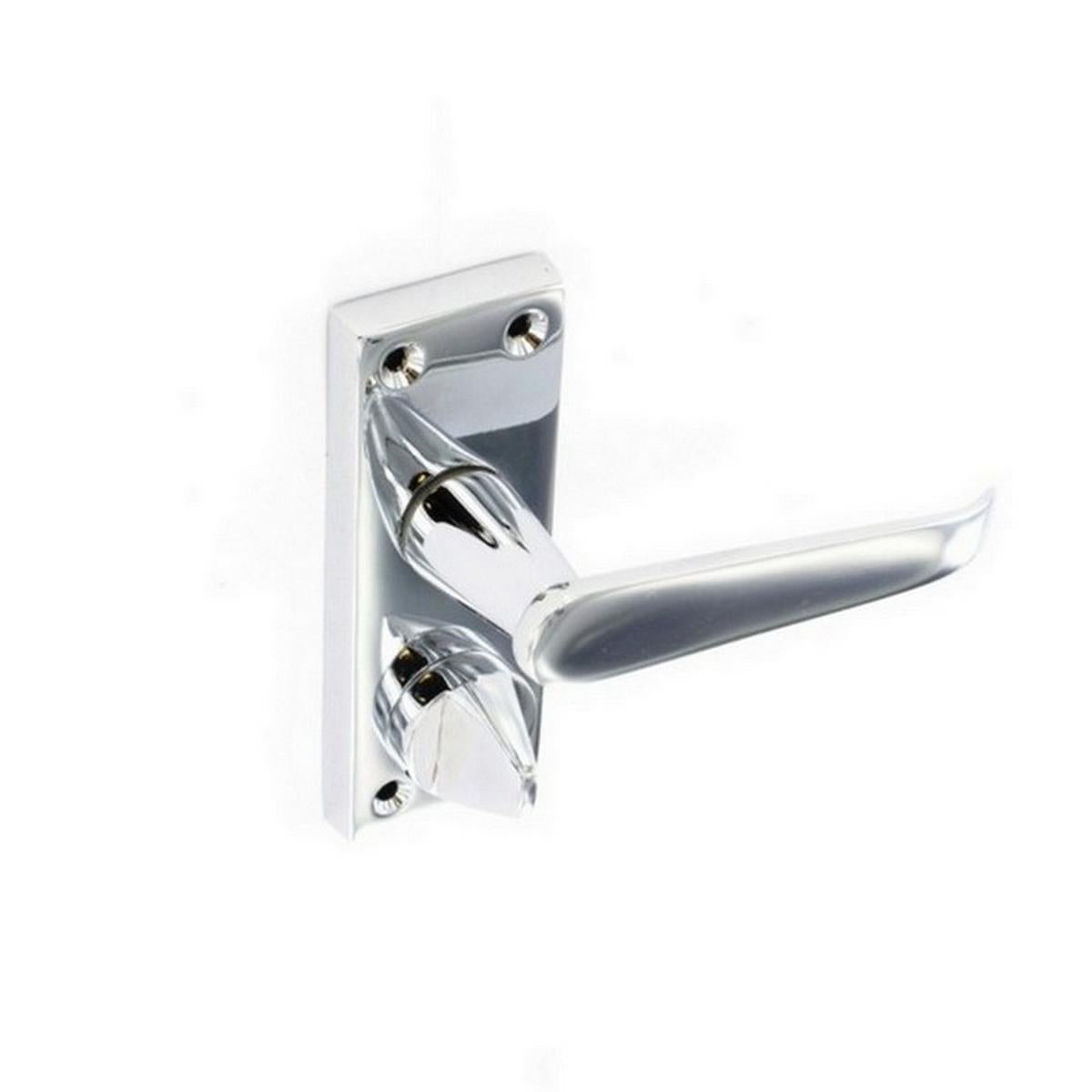 Chrome Flat Privacy Handles 115mm Securit S2708
