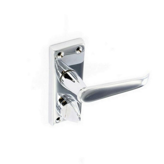Chrome Flat Privacy Handles 115mm Securit S2708