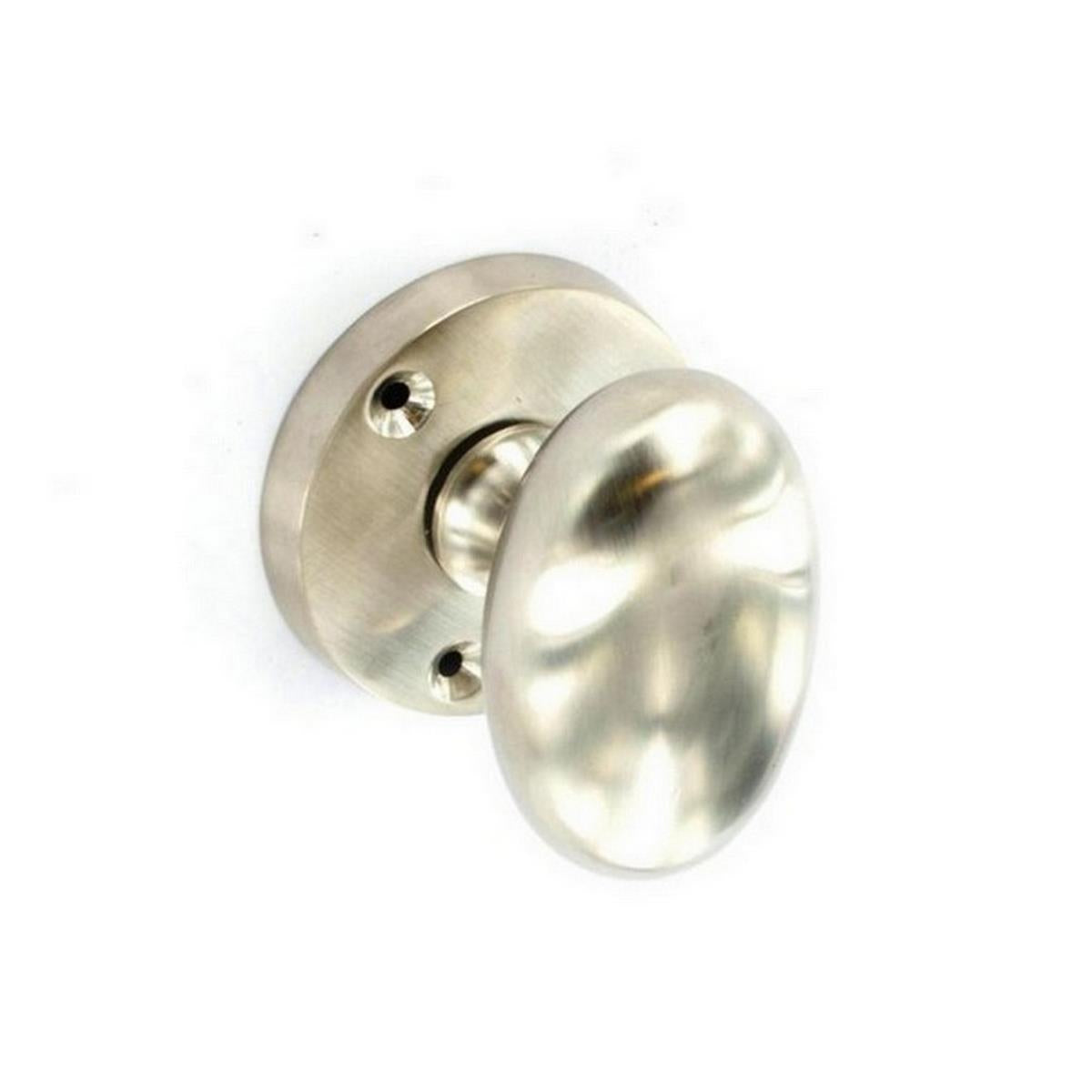 Oval Knob Brushed Nickel 35mm