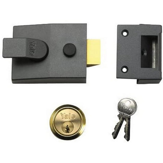 Deadlocking Nightlatch Brass 60mm Yale P-89-DMG-PB-60